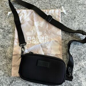 Dagne Dover black neoprene phone sling EUC